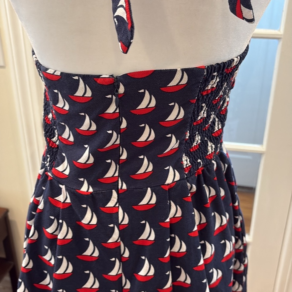 Anthropologie Postmark Windward Halter Dress w/ Nautical Theme. Size 4. - Picture 8 of 13
